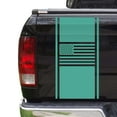 thumbnail image 1 of American USA Flag Racing Stripes Truck Tailgate Vinyl Decal Sticker Styling Straight Lines Sport Lines Compatible with Most Pickup Trucks Back Graphic Sporting (11" x 25", Mint), 1 of 8