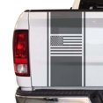 thumbnail image 1 of American USA Flag Racing Stripes Truck Tailgate Vinyl Decal Sticker Styling Straight Lines Sport Lines Compatible with Most Pickup Trucks Back Graphic Sporting (11" x 25", Dark Gray), 1 of 8
