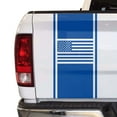thumbnail image 1 of American USA Flag Racing Stripes Truck Tailgate Vinyl Decal Sticker Styling Straight Lines Sport Lines Compatible with Most Pickup Trucks Back Graphic Sporting (11" x 25", Traffic Blue), 1 of 8
