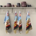 thumbnail image 1 of American USA Flag Tea Towels Set of 6 Red Truck Kitchen Dish Cloth with Hanging Loop, 18"x28"Lint-Free Absorbent Towel for Kitchen Drying Wiping and Cleaning, 1 of 5