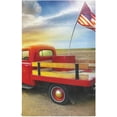 thumbnail image 1 of American USA Flag Tea Towels Set of 6 Red Truck Kitchen Dish Cloth with Hanging Loop, 18"x28"Lint-Free Absorbent Towel for Kitchen Drying Wiping and Cleaning, 1 of 7