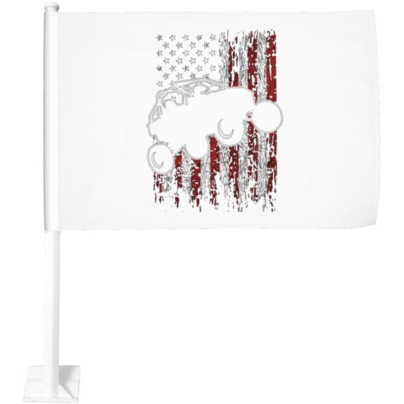 American UTV RZR Racing Car Flag 12x18 Inch Window Clip Flag - Double Sided Fade Resistant Outdoor Decoration Let Your Cars Stand Out