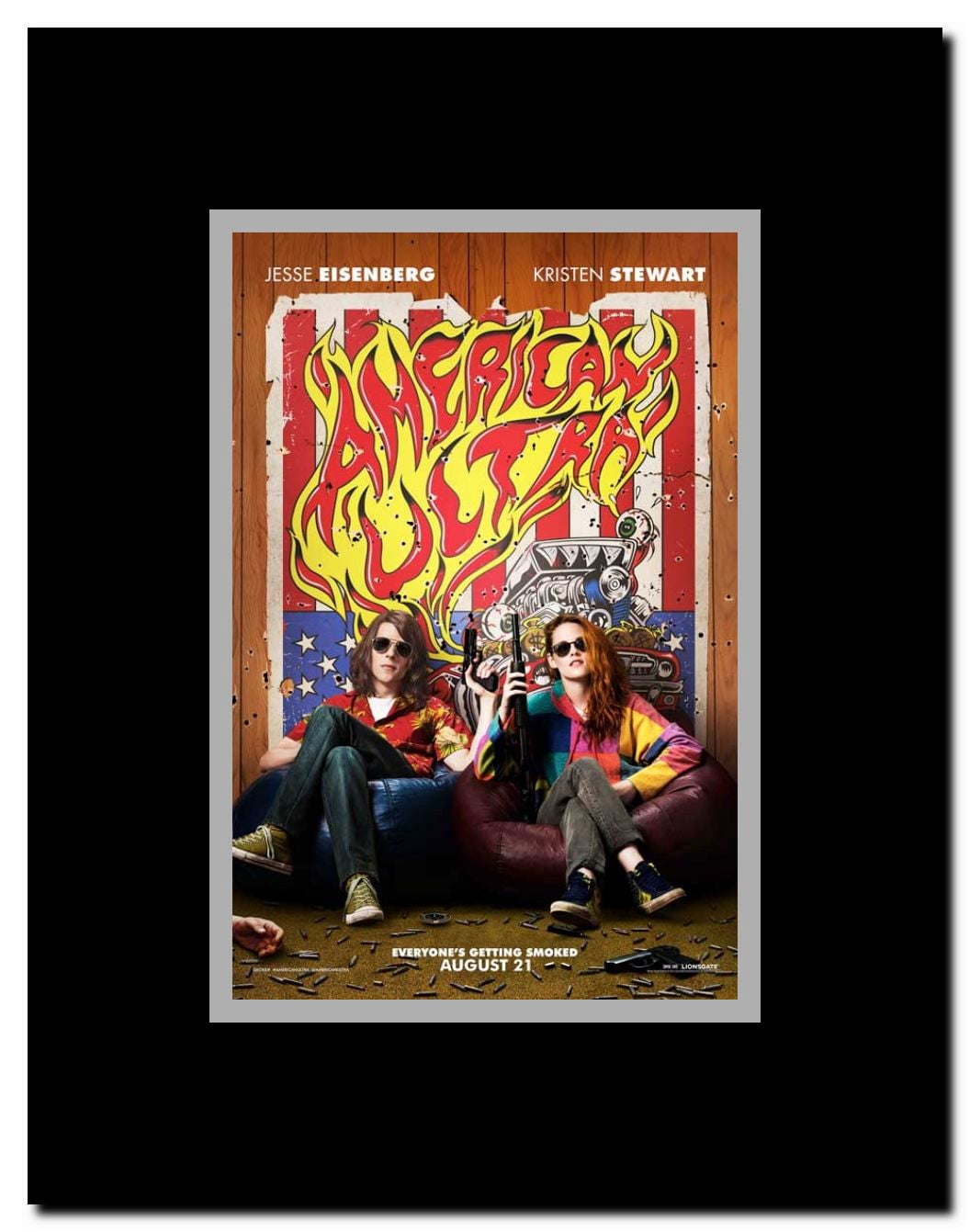 American Ultra Framed Movie Poster