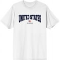 thumbnail image 1 of American United States Of America Flag Men's White Crew Neck Short Sleeve Tee-Medium, 1 of 2