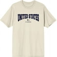 thumbnail image 1 of American United States Of America Flag Natural Men's Crew Neck Short Sleeve Tee-XL, 1 of 2