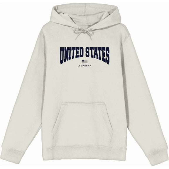 American United States Of America Flag Sand Adult Long Sleeve Hoodie-Large