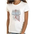 thumbnail image 1 of American United We Stand Emblem Womens Slim Fit Graphic Tee Brisco Brands X, 1 of 6