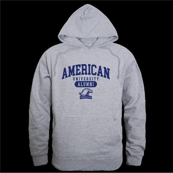 American University Eagles Alumni Hoodie, Heather Grey - Extra Large