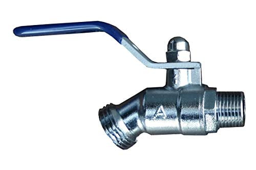Chrome Stainless Steel Quarter Turn Hose Bibb Valve