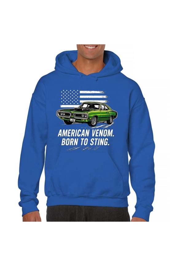American Venom Muscle Car Sweatshirt RT Street Racing V8 V12 Perfomance Power Ride Speed Lovers Horsepower Hoodie