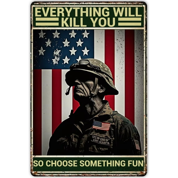 American Veteran 200 Piece Jigsaw Puzzle For Adults And Families - Everything Will Kill You So Choose Something Fun Wooden Jigsaw Puzzle - Family Fun & Leisure Beginner Jigsaw Puzzle Toys