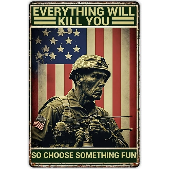 American Veteran Jigsaw Puzzles 300 Pieces For Adults - Everything Will Kill You So Choose Something Fun Wooden Puzzles For Adults And Family Home Decoration Family Entertainment Leisure