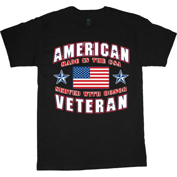 American Veteran T-shirt Men's Tee Black