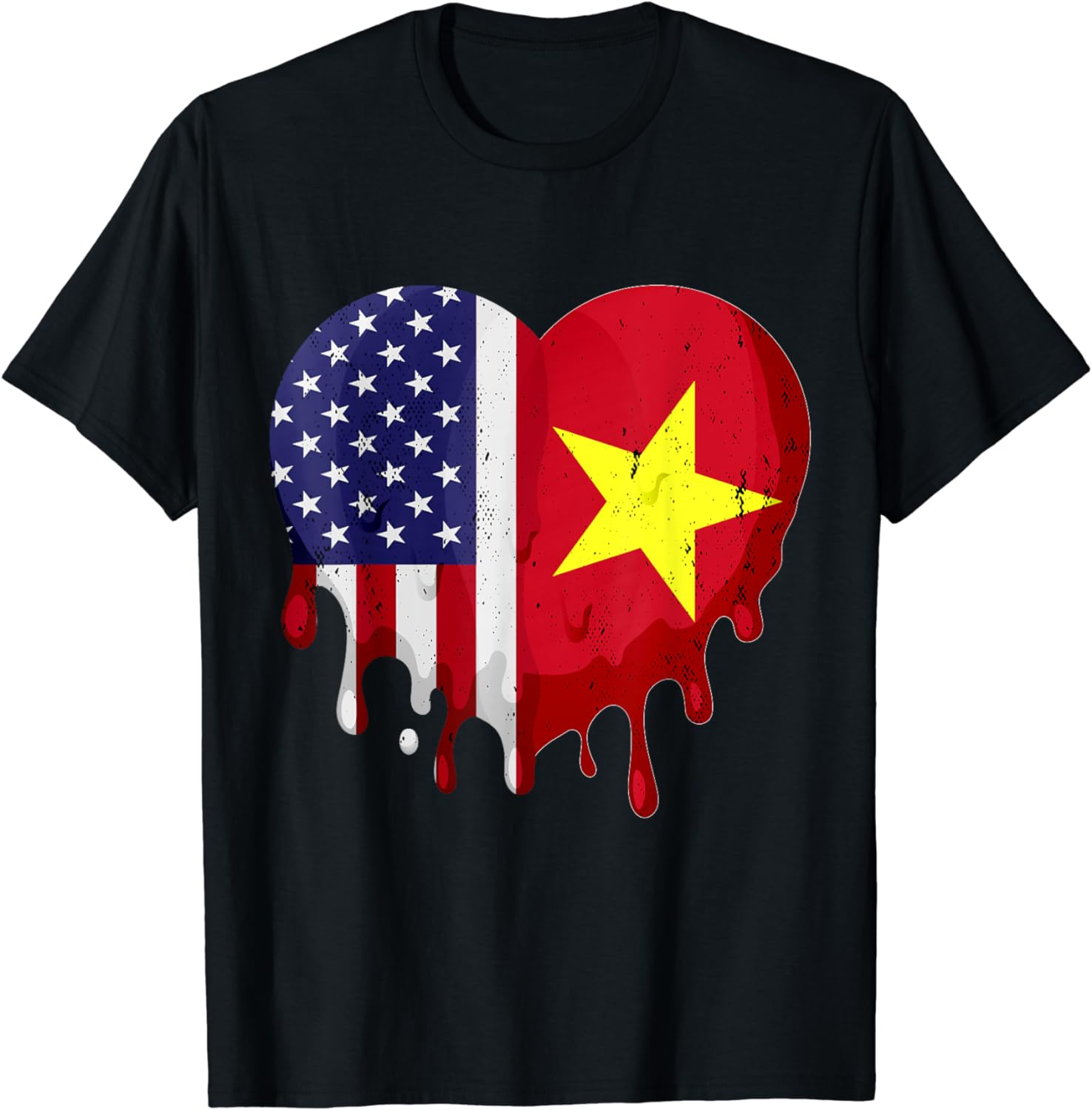 American Vietnamese Heritage Month Flag Heart T-Shirt - Walmart.com