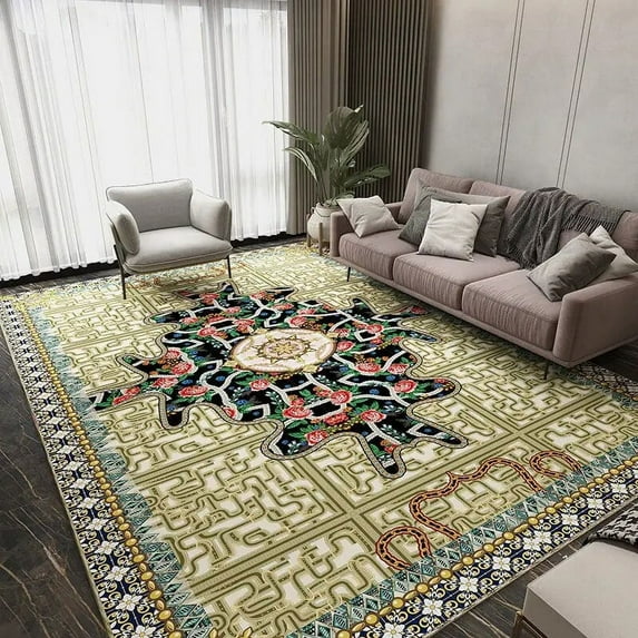 American Vintage Large Carpet for Living Room 160x230cm Classic Design Room Decoration Area Mats Washable Bedroom Anti-skid Rugs