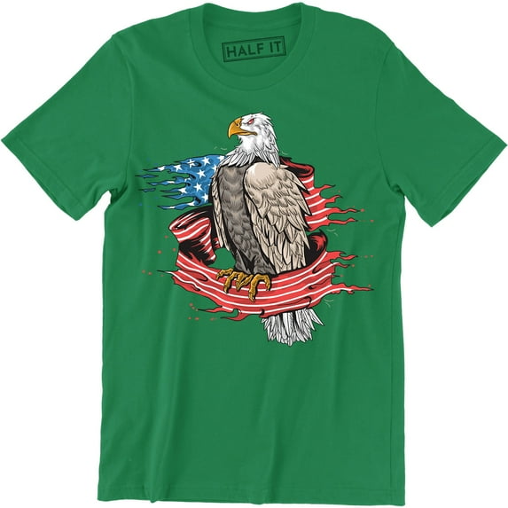 American Vintage Usa Flag Eagle Bird Of Prey Patriotic Mens Pride T-Shirt