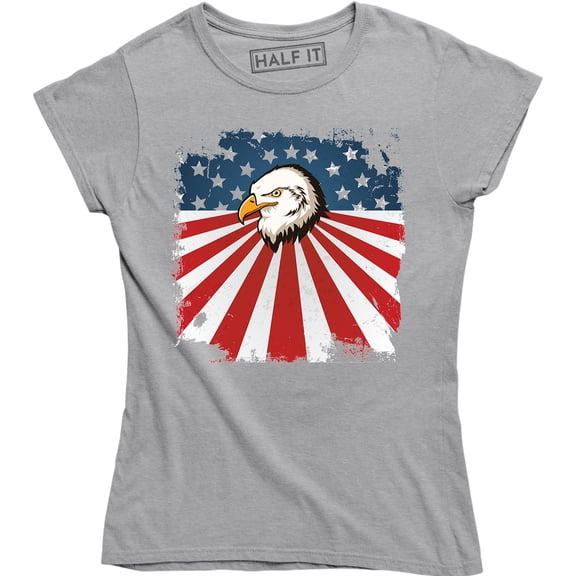 American Vintage Usa Flag Eagle Bird Of Prey Patriotic Women's Pride T-Shirt
