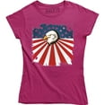 thumbnail image 1 of American Vintage Usa Flag Eagle Bird Of Prey Patriotic Women's Pride T-Shirt, 1 of 4