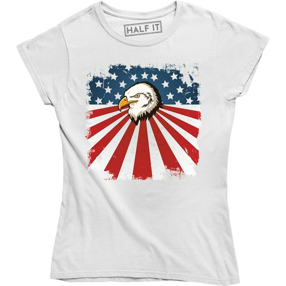 American Vintage Usa Flag Eagle Bird Of Prey Patriotic Women's Pride T-Shirt