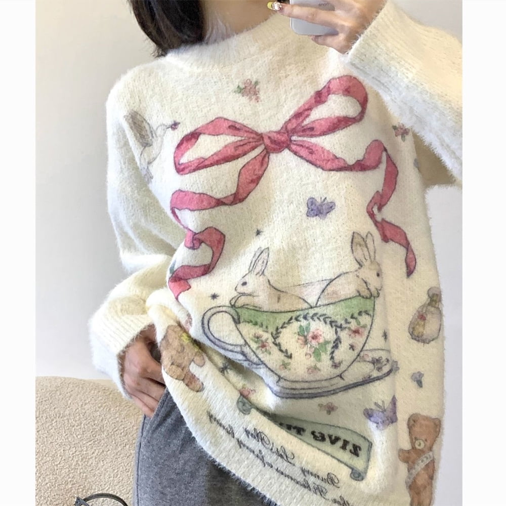 Ameri VINTAGE - アメリ Ameri VINTAGE   PHOTO PRINT KNIT Ameri VINTAGE PHOTO PRINT KNIT