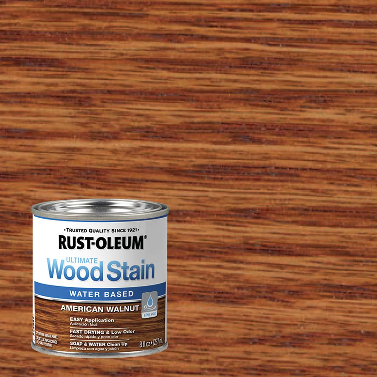 American Walnut, RustOleum Ultimate Wood Stain Satin, Half Pint