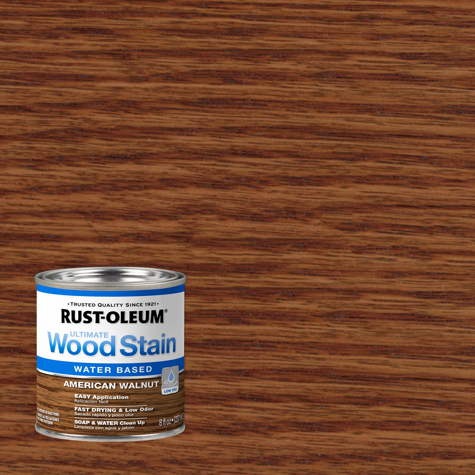 American Walnut, RustOleum Ultimate Wood Stain Satin, Half Pint
