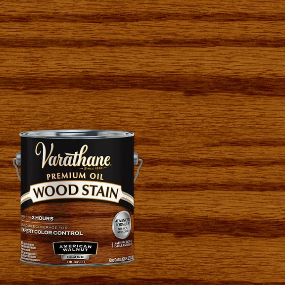 2 Pack, American Walnut, Varathane Premium Oil-Based Interior Wood Stain-237998, Gallon
