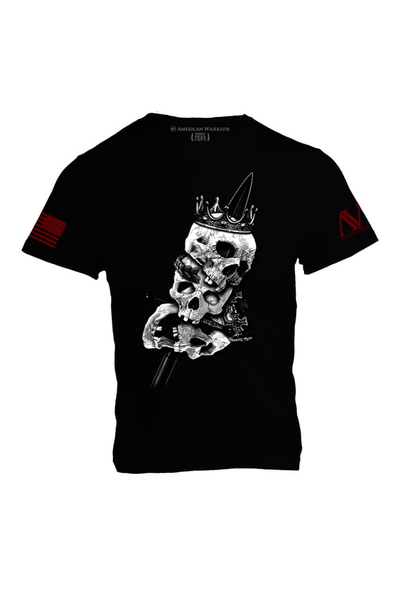 Mens Heads of Kings T Shirt Supporting Military, Veterans, Made in the USA on Black