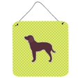 thumbnail image 1 of American Water Spaniel Checkerboard Green Wall or Door Hanging Prints, 1 of 1