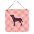 thumbnail image 1 of American Water Spaniel Checkerboard Pink Wall or Door Hanging Prints, 1 of 1