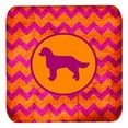 thumbnail image 1 of American Water Spaniel Chevron Pink And Orange Foam Coasters - Set 4, 3.5 x 3.5 In., 1 of 1