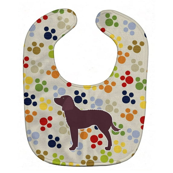 American Water Spaniel Pawprints Baby Bib