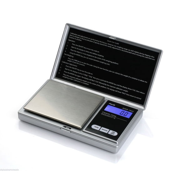 American Weigh Scales AWS-1KG Digital Pocket Scale Silver