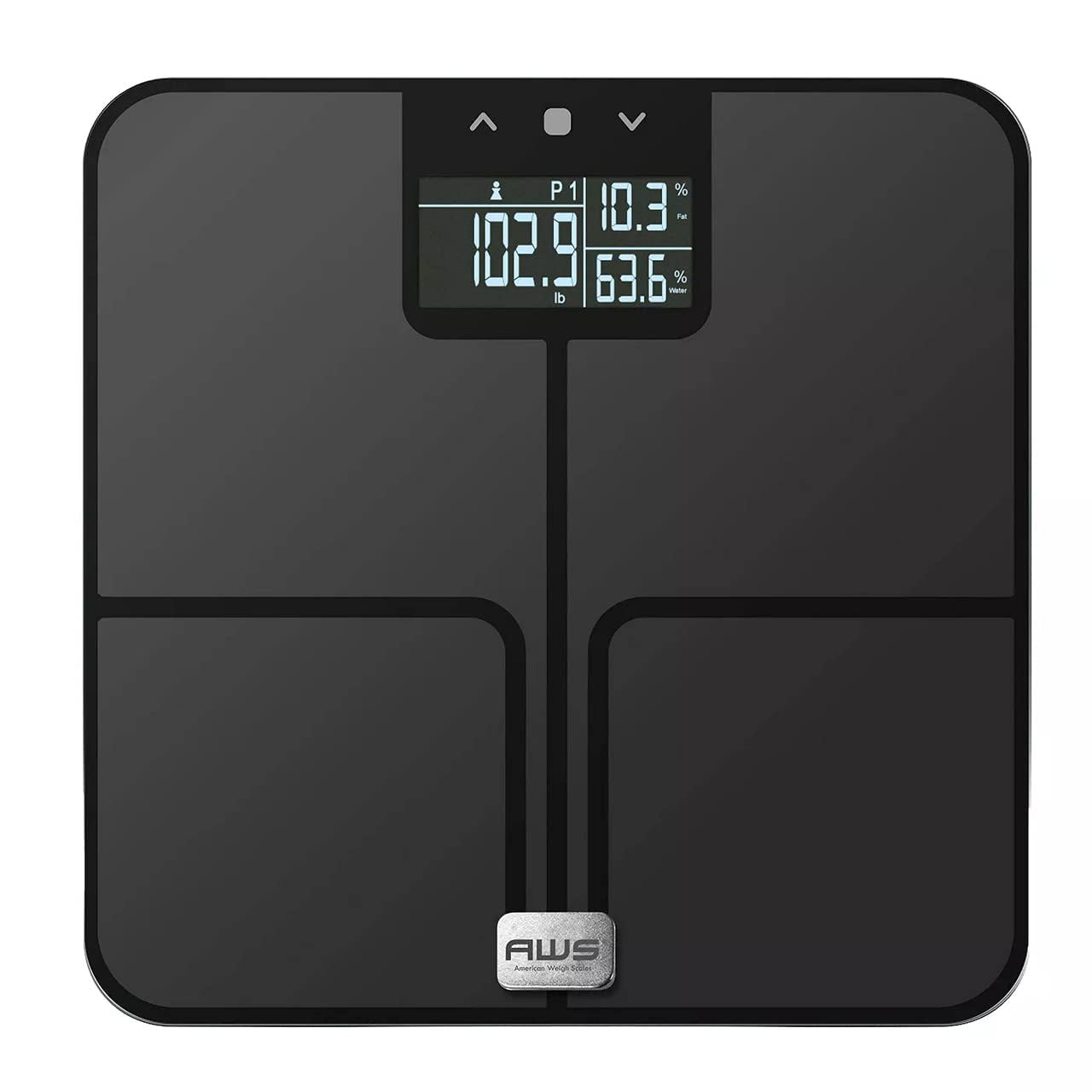 American Weigh Scales Achiever 396 Bathroom Scale - Black - 396Lbs