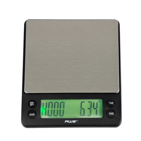 American Weigh Scales BARISTA-3kg Digital Coffee Scale, 3000g x 0.1g, Black, Waterproof Food Scale