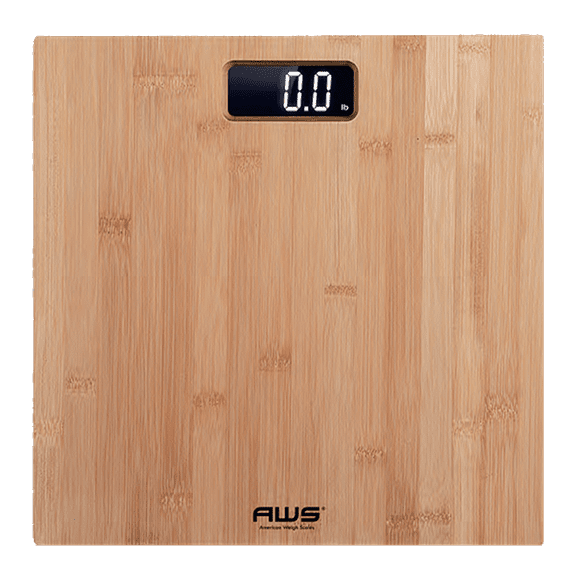 American Weigh Scales Bamboo Bathroom Scale (397LB Capacity)
