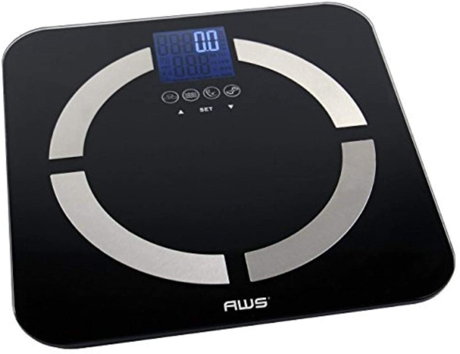 American Weigh Scales QUANTUM2K Quantum-2k 72165 Bathroom Scale, Stainless Steel