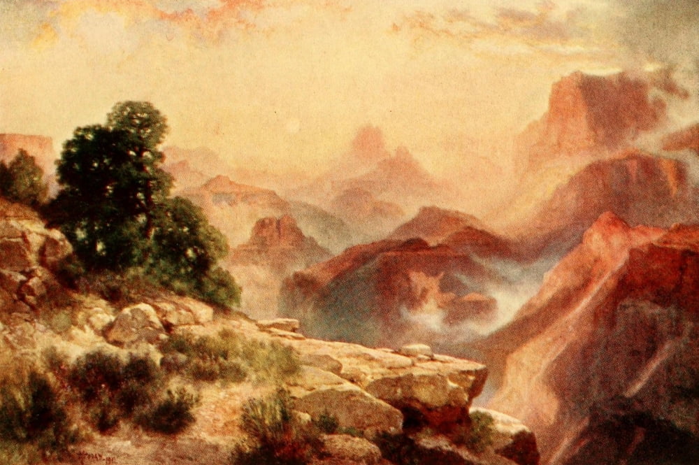 American West 1912 Grand Canyon Canvas Art - T Moran (18 x 24)