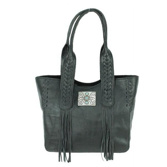 American West 5920915S Mohave Canyon Small Zip Top Tote Bag, Black