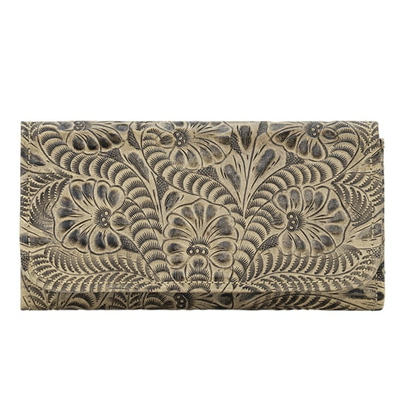 American West Ladies' Tri-Fold Wallets Handcrafted Leather