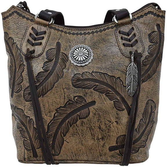 American West Leather Shoulder Bag Purse
