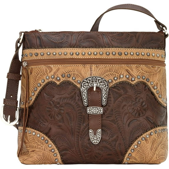 American West Leather Shoulder Bag Purse