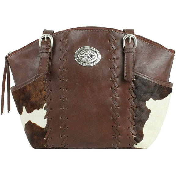 American West Pendleton Pony Leather Bucket Tote Brown 4385263