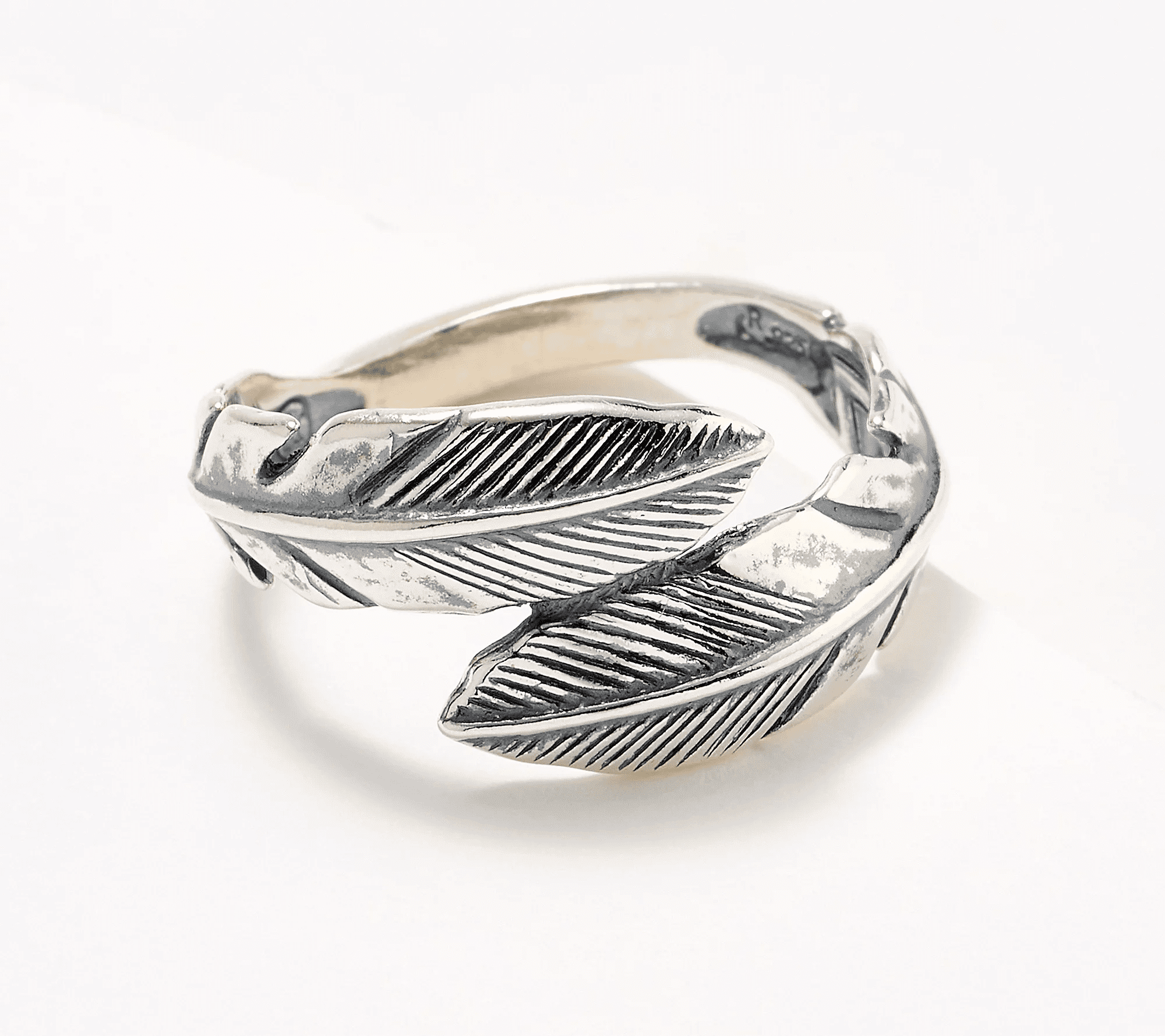Feather Wrap Ring Silver