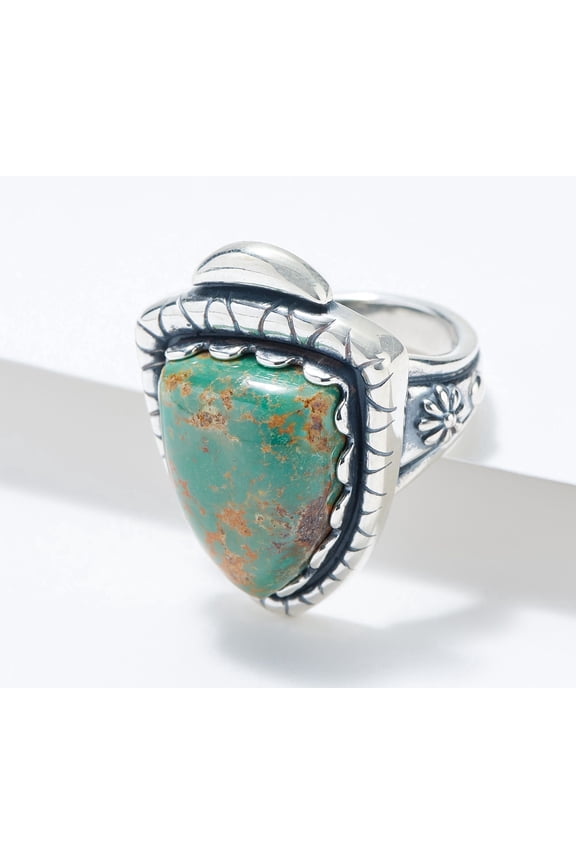 American West Sterling Silver Arrowhead Gemstone Ring, Size 5