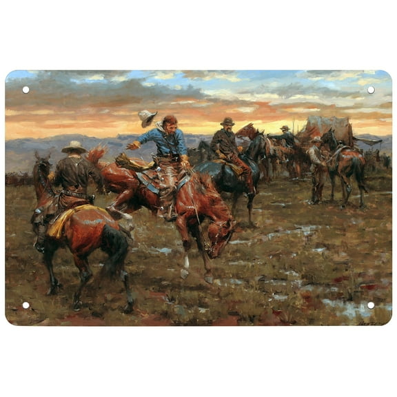 American Western Cowboy Home Wall Bars Decor Kitchen Wall Decoration 8x12 Inches