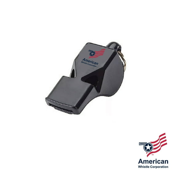 American Whistle Corporation - 115 decibels Very Loud Victory Pealess Black Plastic Whistle