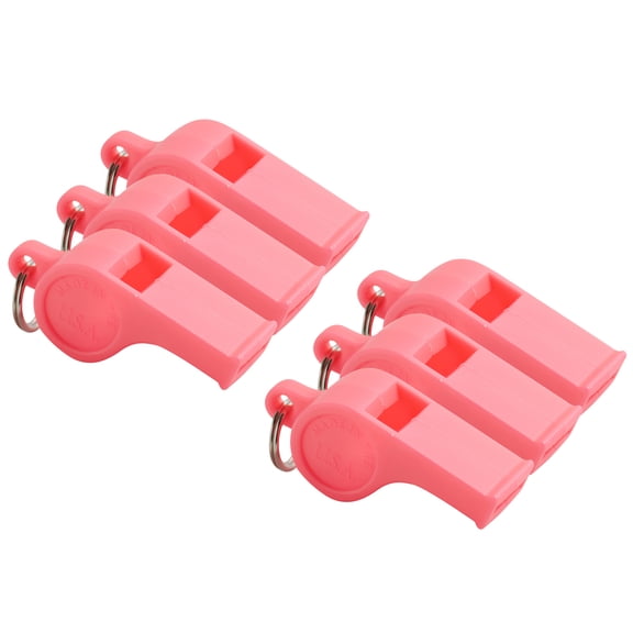 American Whistle Corporation American - Personal Safety Whistles - 6 Pack - Plastic (Hot Pink)