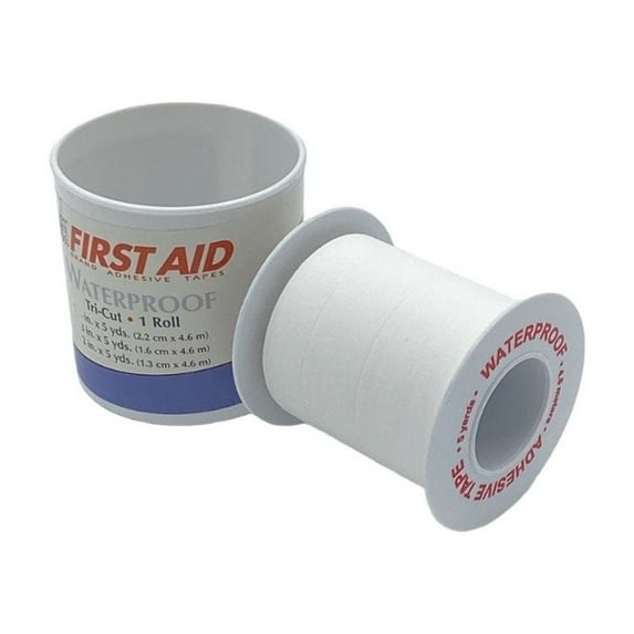 American White Cross First Aid Tri-Cut Waterproof Adhesive Tape, 2" x 5 Yards, White (4 Rolls) MS-15175