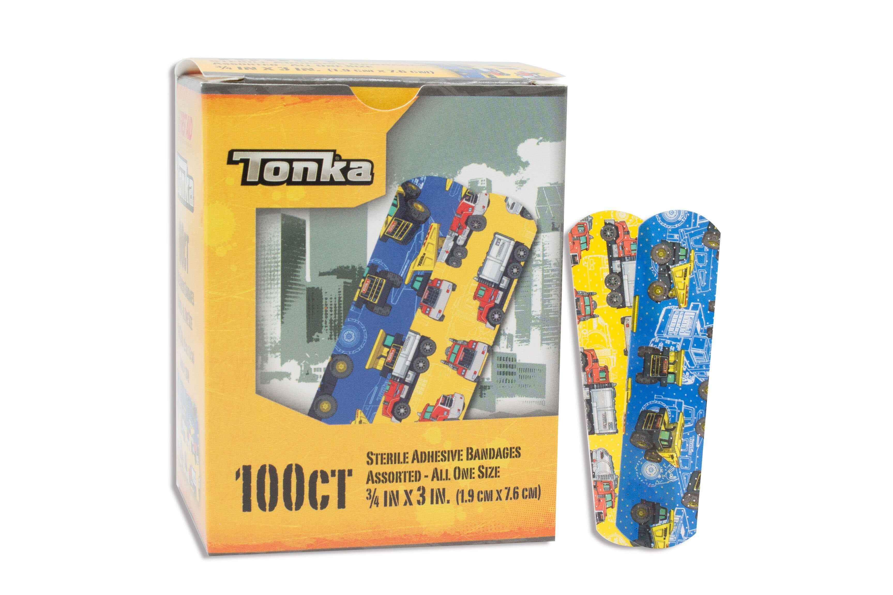 American White Cross Stat Strip Adhesive Strip for Kids, Tonka Bandages, 100 Count, 12 Packs, 1200 Total